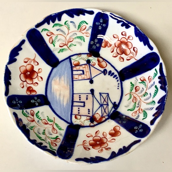 Early 1800s Vintage Gaudy Welsh Village Pattern 281 A Plate - Picture 8 of 15